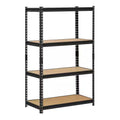4-Tier Heavy Duty Steel Shelving Unit in Black W141538