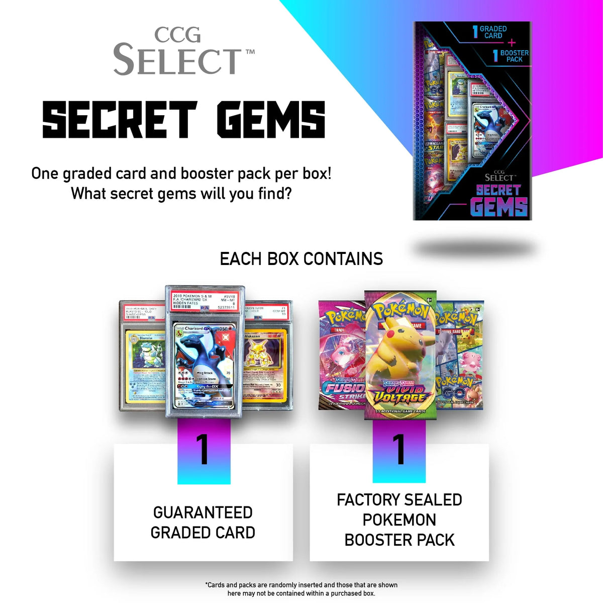 Graded Pokemon Card + Pokemon Booster Pack D117