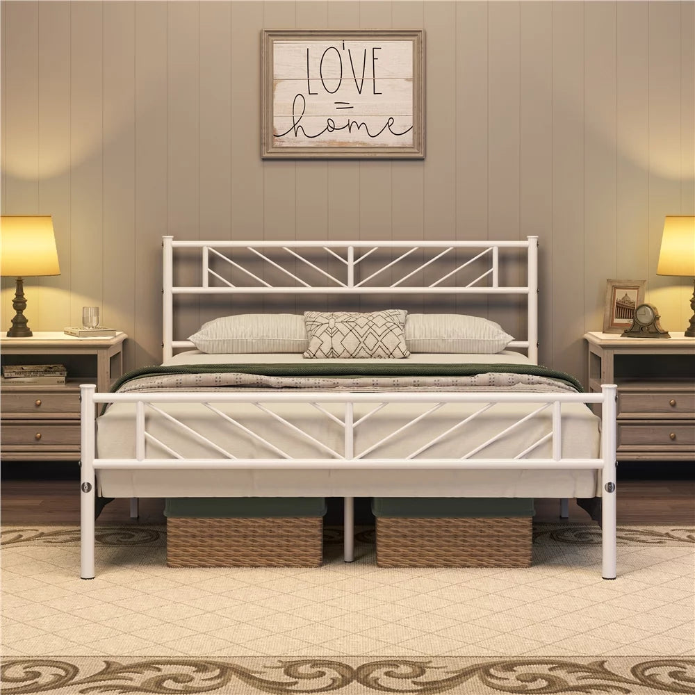 Queen Size Black Metal Platform Bed C611