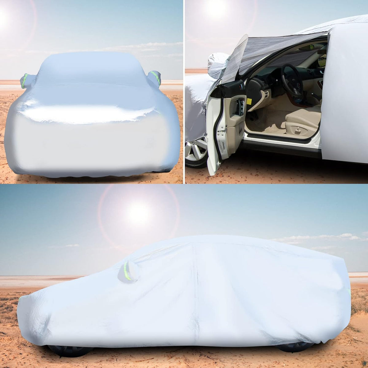 6 Layers All Weather Waterproof Car Cover with Zipper H660589