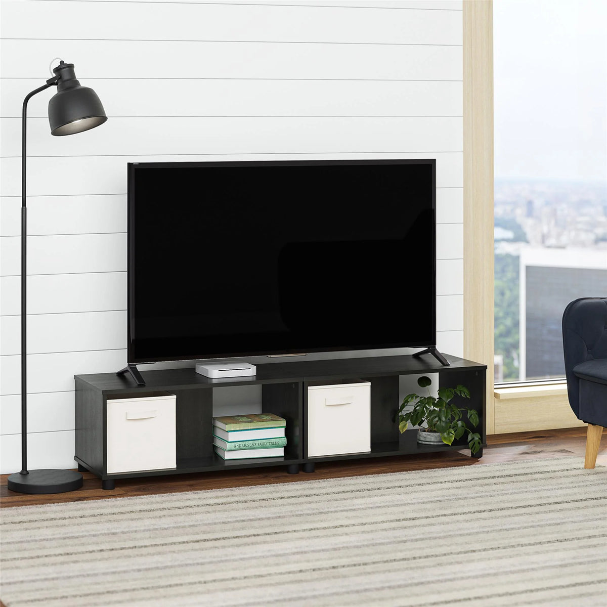 Adjustable Stacking TV Stand up to 70 inches Natural H81057