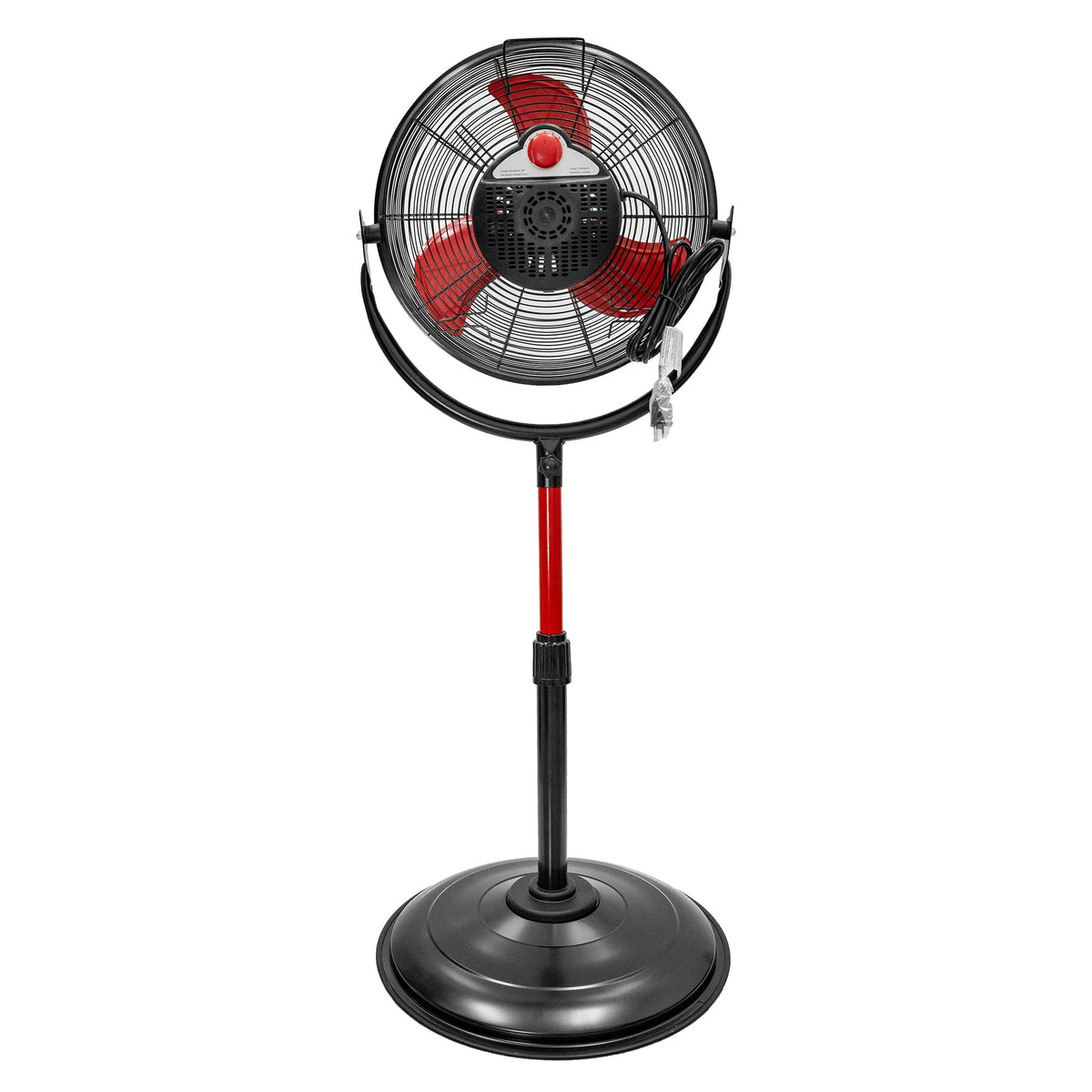 16 inch High Velocity Stand Fan Red & Black F5675