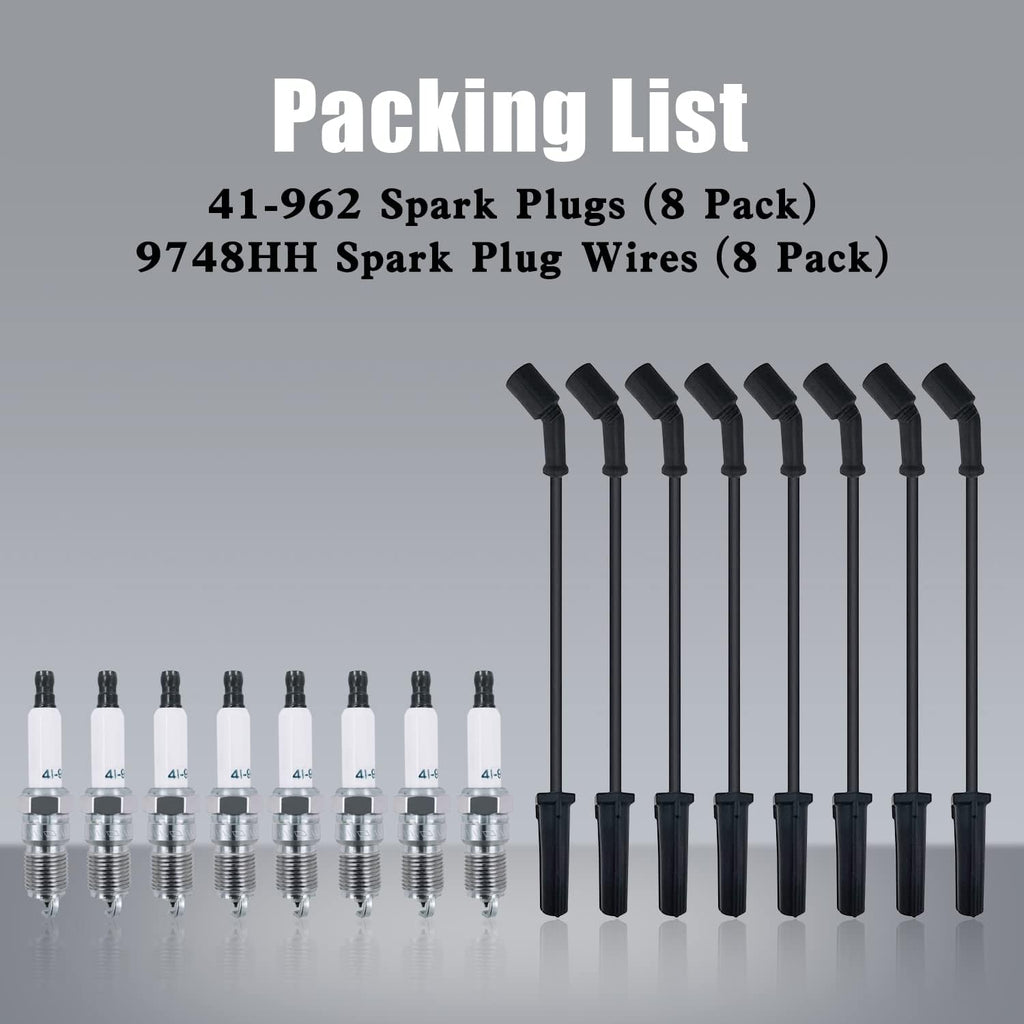 8 Pack Spark Plugs and Spark Plug Wires B427