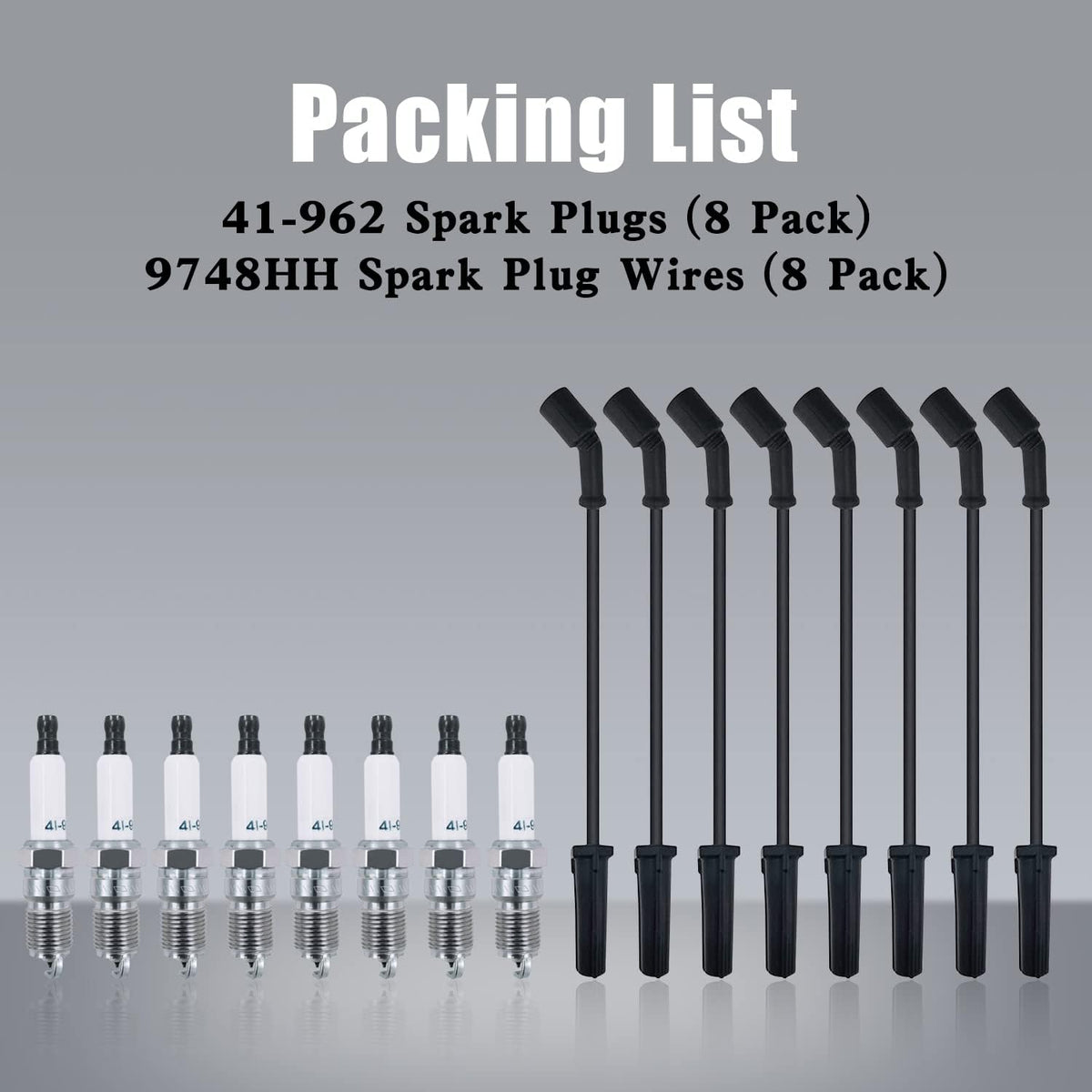 8 Pack Spark Plugs and Spark Plug Wires B427