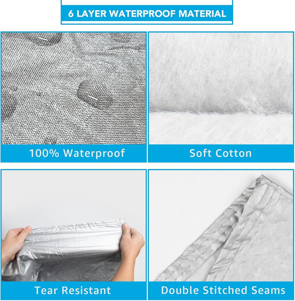 6 Layers All Weather Waterproof Car Cover with Zipper H660589