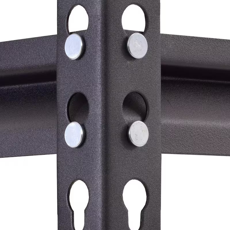 4-Tier Heavy Duty Steel Shelving Unit in Black W141538