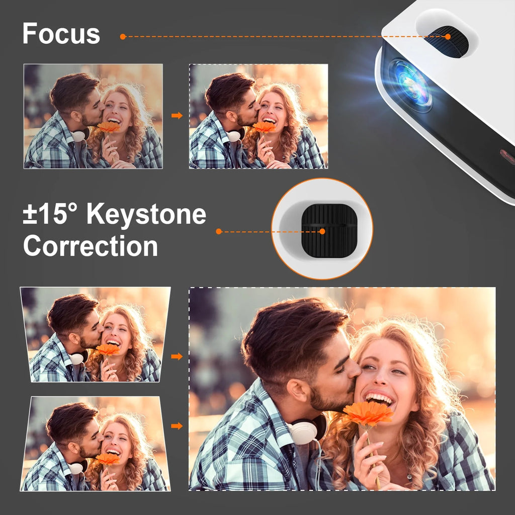 Mini Projector 720P Portable Full HD Home Theater Projector P86641