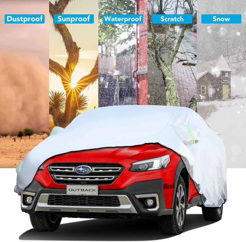 6 Layers All Weather Waterproof Car Cover with Zipper H660589