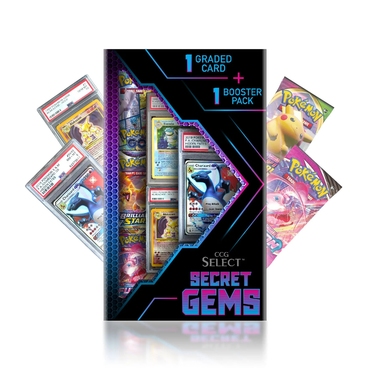 Graded Pokemon Card + Pokemon Booster Pack D117