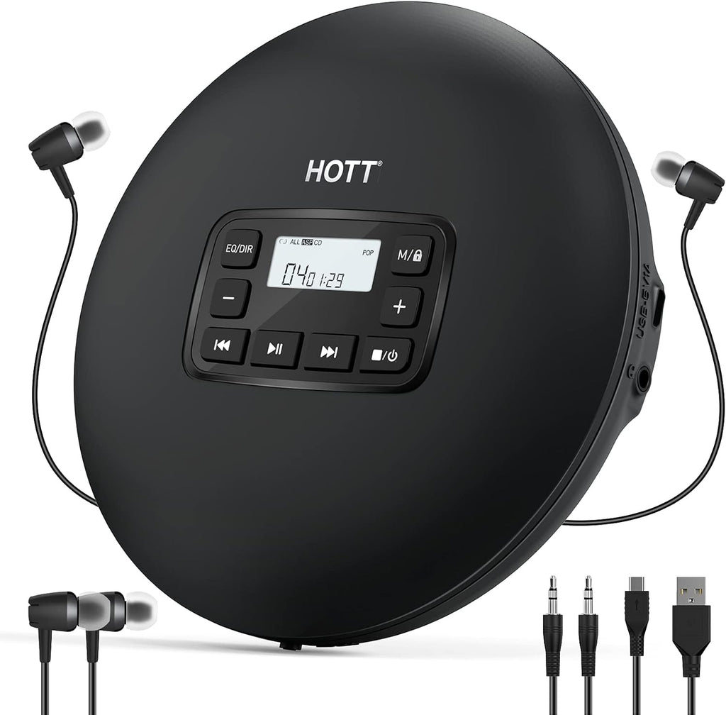 Portable Compact CD Player with Headphones E3142