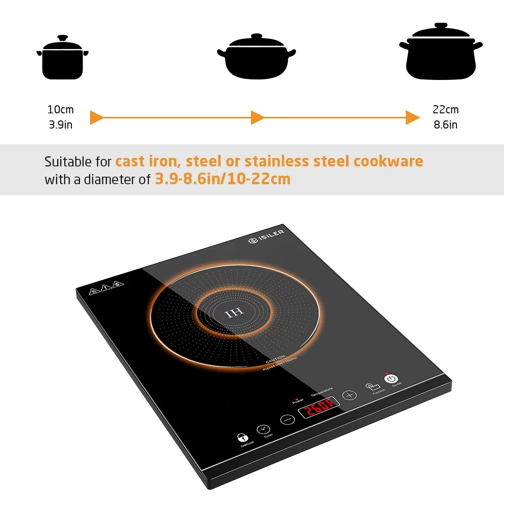 1800W Portable Induction Cooktop with Timer O5603