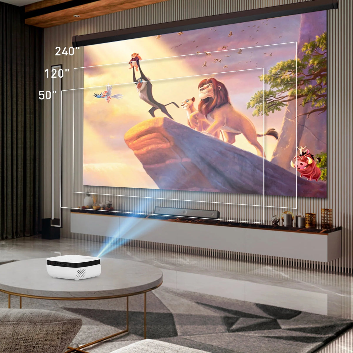 Mini Projector 720P Portable Full HD Home Theater Projector P86641