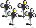 6W 3 Head 3000K Warm White IP65 Waterproof LED Landscape Lights (4 Pack) I19005