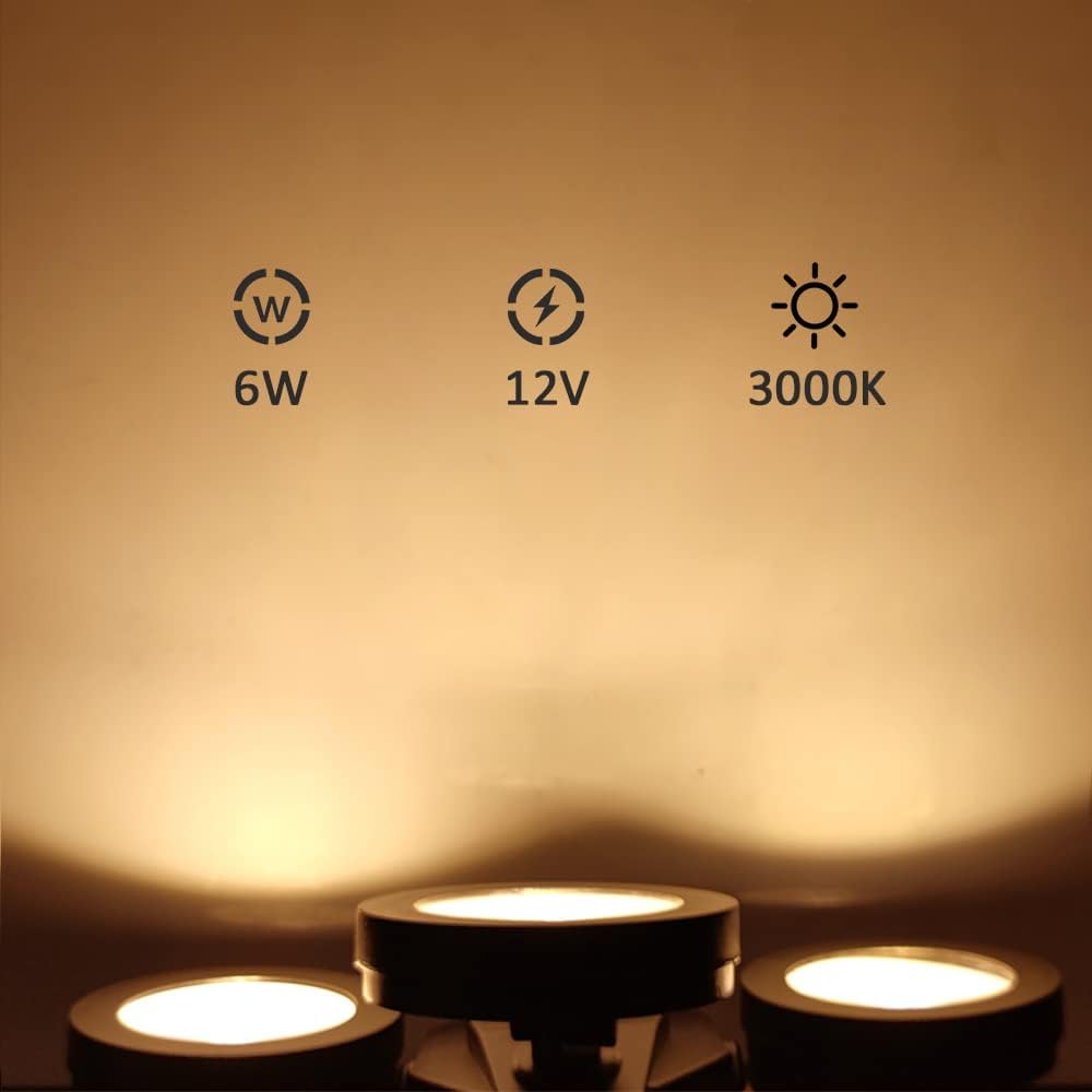 6W 3 Head 3000K Warm White IP65 Waterproof LED Landscape Lights (4 Pack) I19005