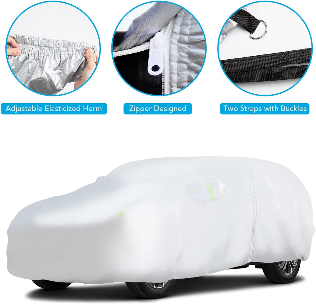 6 Layers All Weather Waterproof Car Cover with Zipper H660589