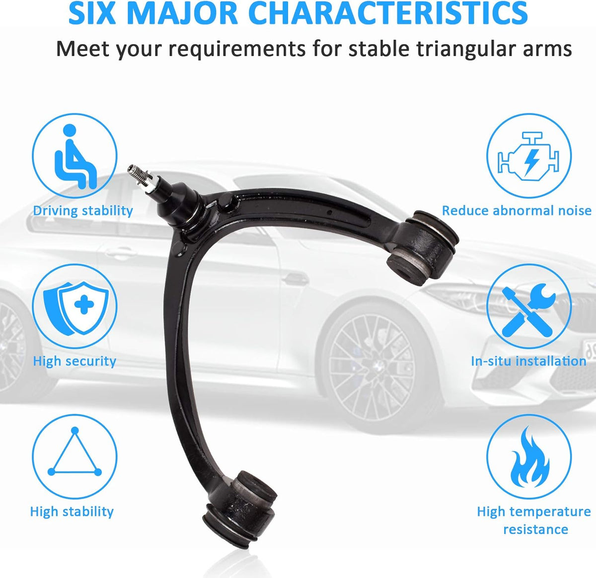 2Pcs Front Upper Control Arm with Ball Joint Assembly P5755