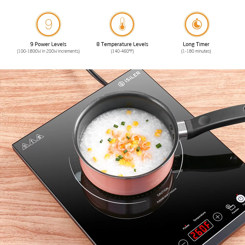 1800W Portable Induction Cooktop with Timer O5603