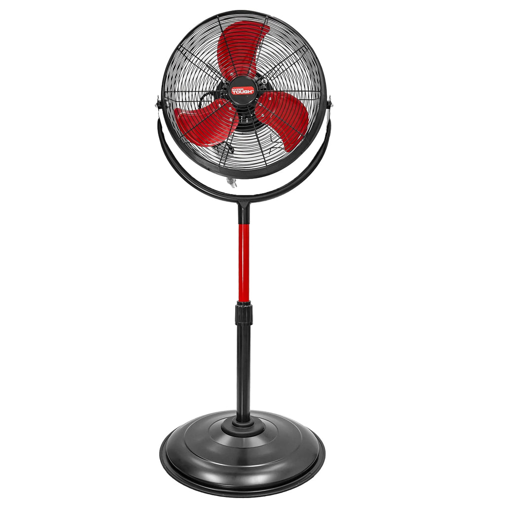 16 inch High Velocity Stand Fan Red & Black F5675