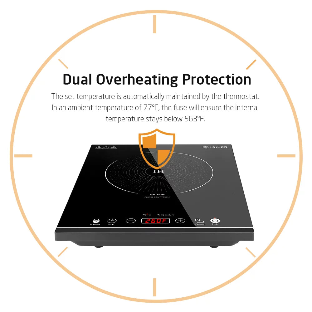 1800W Portable Induction Cooktop with Timer O5603