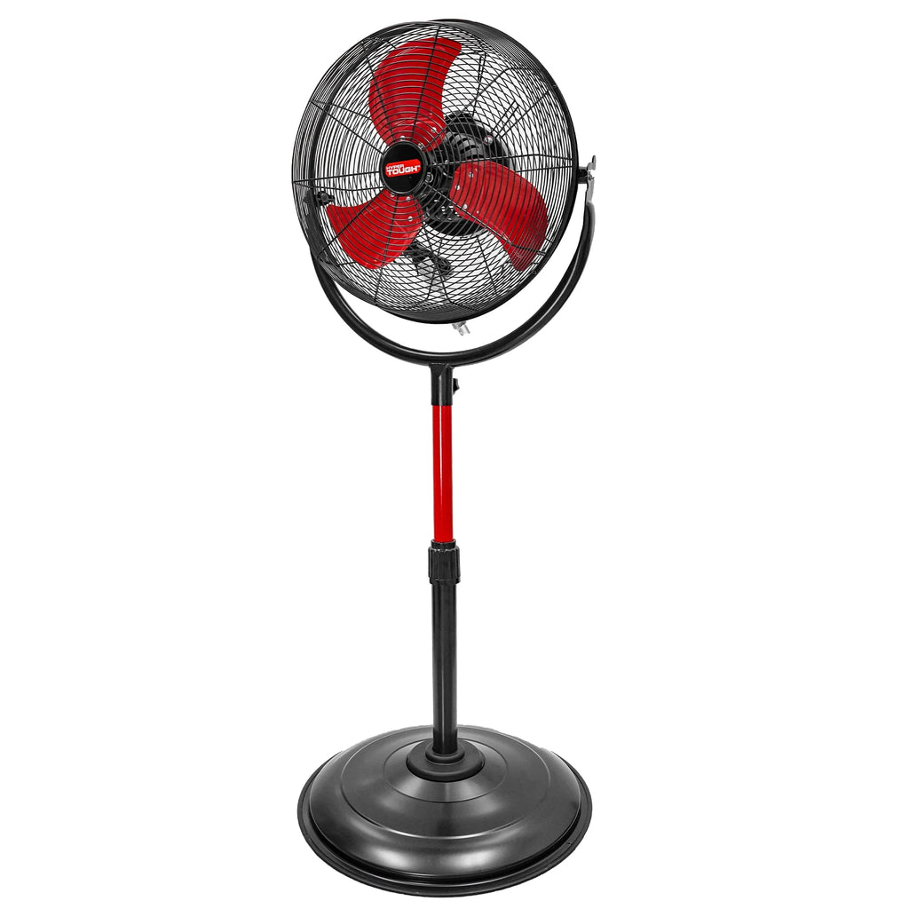 16 inch High Velocity Stand Fan Red & Black F5675